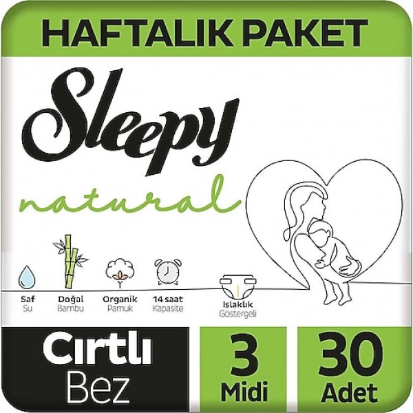 SLEEPY NATUREL 3 NUMRA 30 ADET