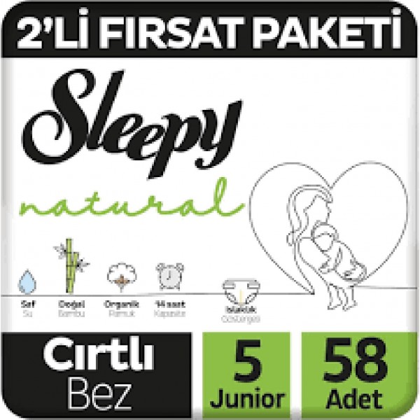 SLEEPY NATURAL 2'Lİ FIRSAT 58 ADET