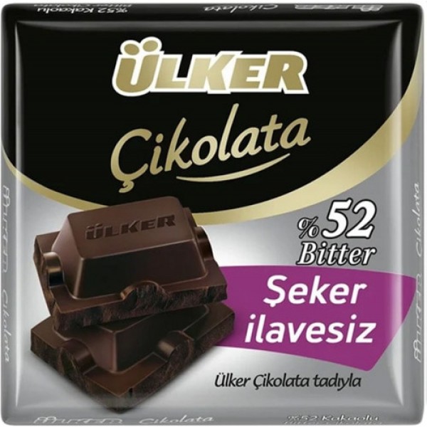 ÜLKER ÇİKOLATA %52 BİTTER KARE 60GR