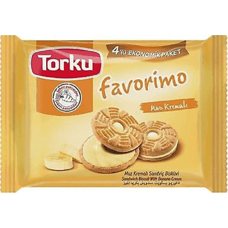 TORKU KREMALI BİSKÜVÜ MUZLU 4*61GR