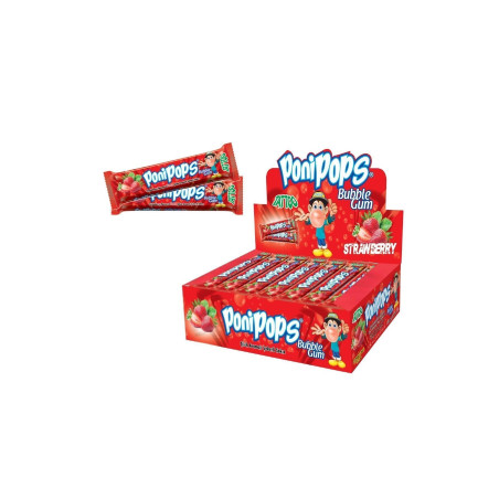 TROPİX PONİPOPS 4 LÜ ÇİLEKLİ SAKIZ 2,9 GR