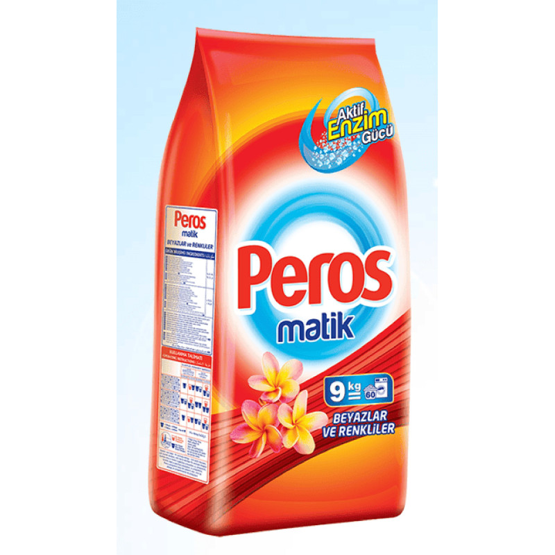 PEROS MATİK 9 KG BEYAZ VE RENKLİLER
