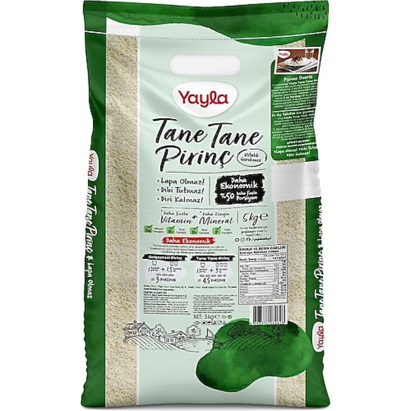 YAYLA TANE TANE PİRİNÇ 5 KG