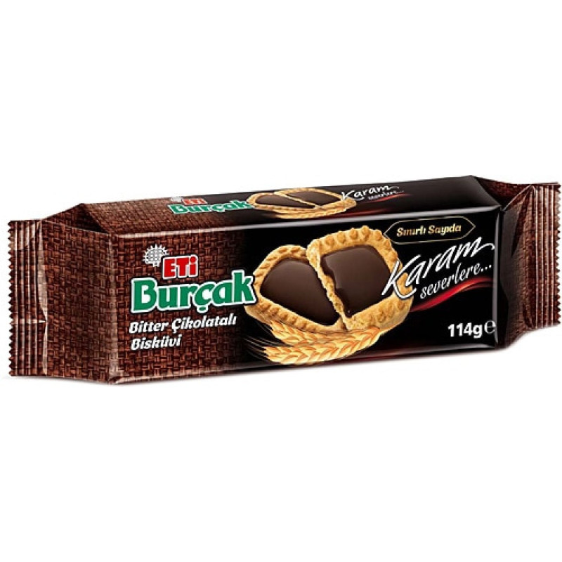 ETİ BURCAK BİTTER ÇİKOLATALI BİSKÜVÜ 114GR