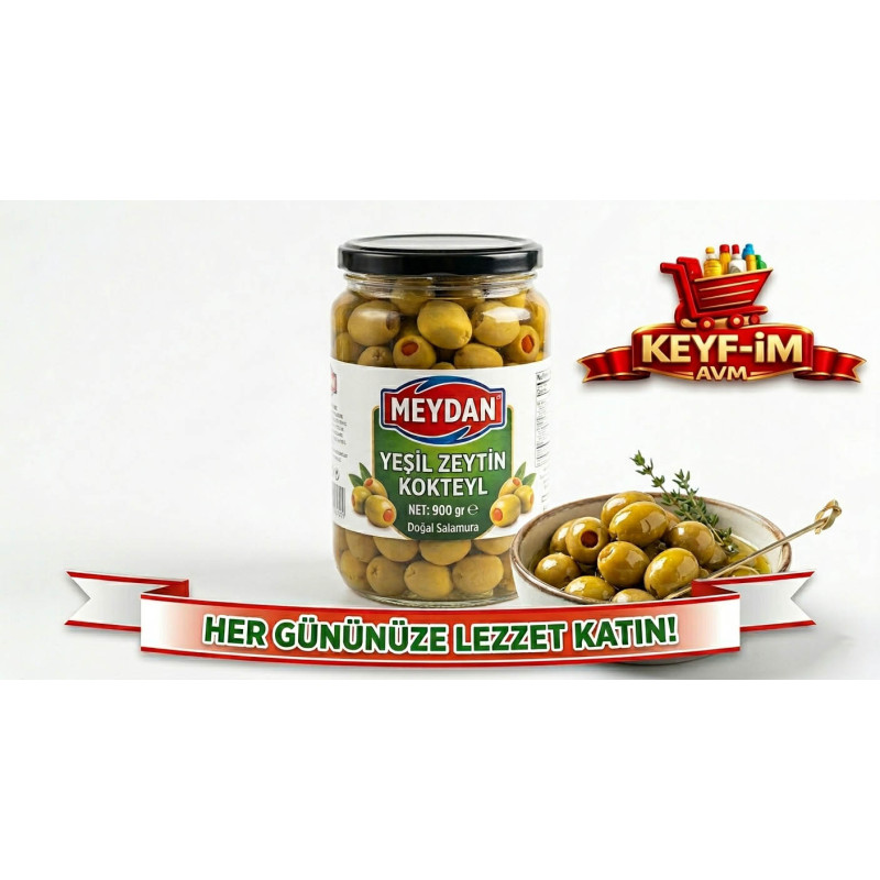 MEYDAN YEŞİL ZEYTİN KOKTEYL 900 GR