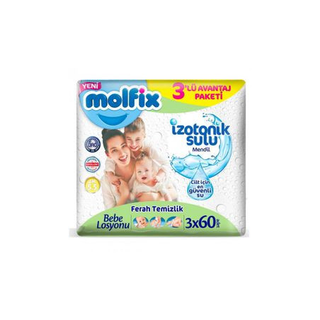 MOLFİX İZOTONİK SULU ISLAK MENDİL 3*60