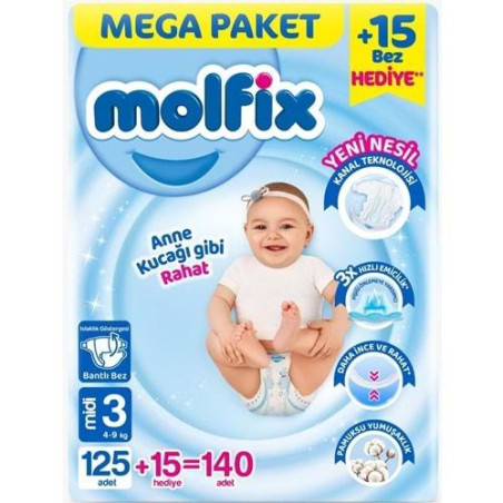 MOLFİX MEGA MİDİ 125+15 3 NUMARA