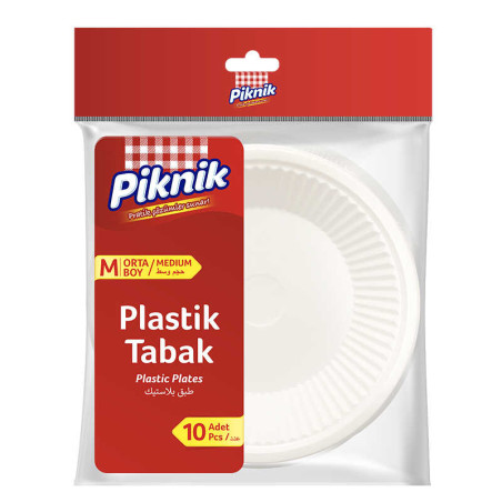 PİKNİK KULLAN AT PLASTİK TABAK 8 Lİ