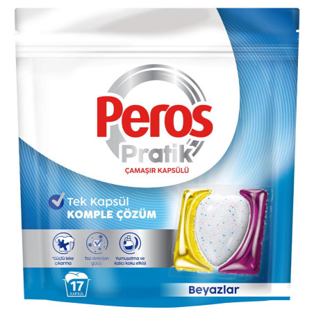 PEROS PRATİK ÇAMAŞIR KAPSÜLÜ BEYAAZ 17 ADET