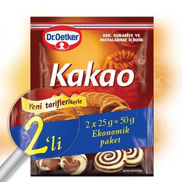 DR OETKER KAKAO 50GR 2'Lİ PAKET