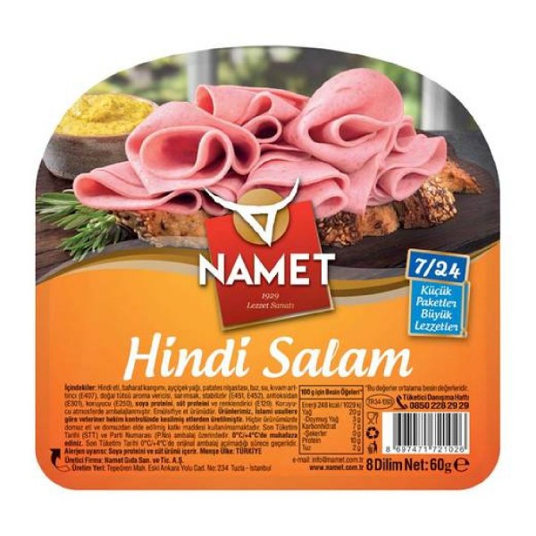 NAMET HİNDİ SALAM 60GR