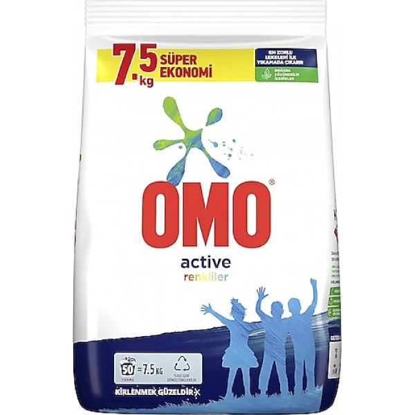 OMO TOZ ÇAMAŞIR DETERJANI RENKLİLER 7.5KG